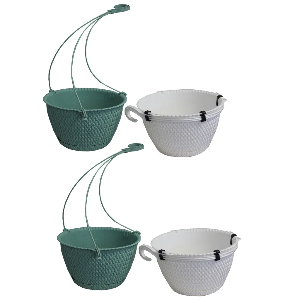 HTI-Living Blumentopf Blumenampel 2er Set Metall (Set, 2 St., 2 Blumenampeln In Verschiedenen Größen), Hängeampel Deckenhänger - Foto 6