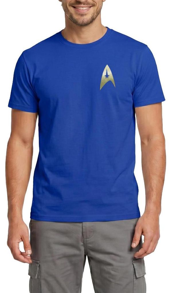Spreadshirt Star Trek The Original Series Logo Männer T-Shirt, S, Dunkelblau