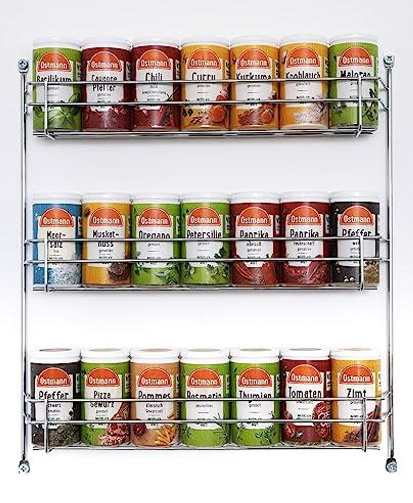 Ostmann Gewürzregal mit 21 Dosen | Gewürze Kräuter Produktbild 