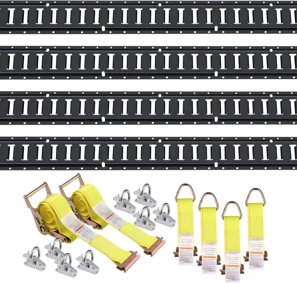 Kit Rail d'Arrimage E-Track 1524mm 18 Pièces pour Transport Moto 907kg