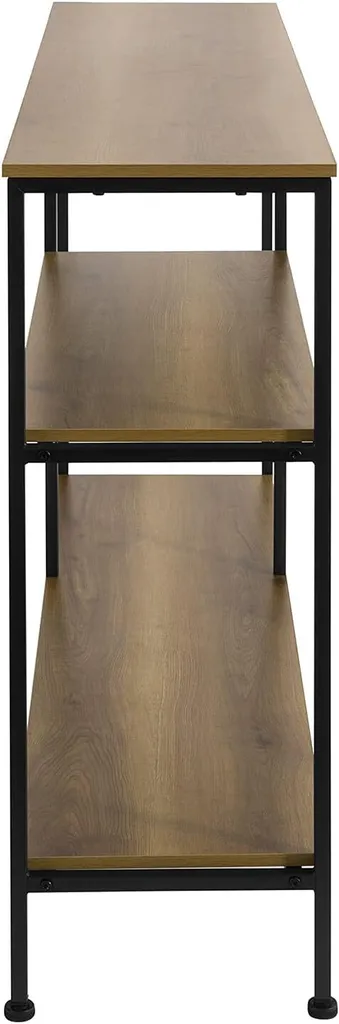 SoBuy Table Console d'Entrée Industrielle avec 3 Compartiments L120cm