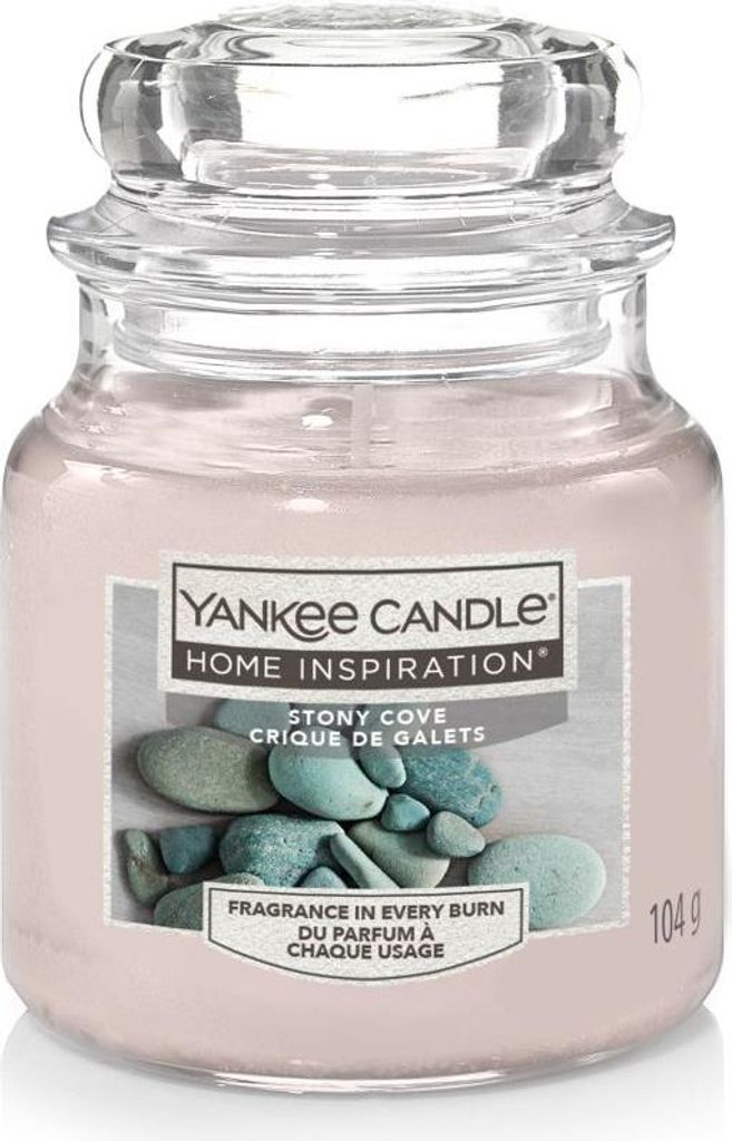 Yankee Candle Duftkerze Kleines Glas Stony Cove 104 g, grau