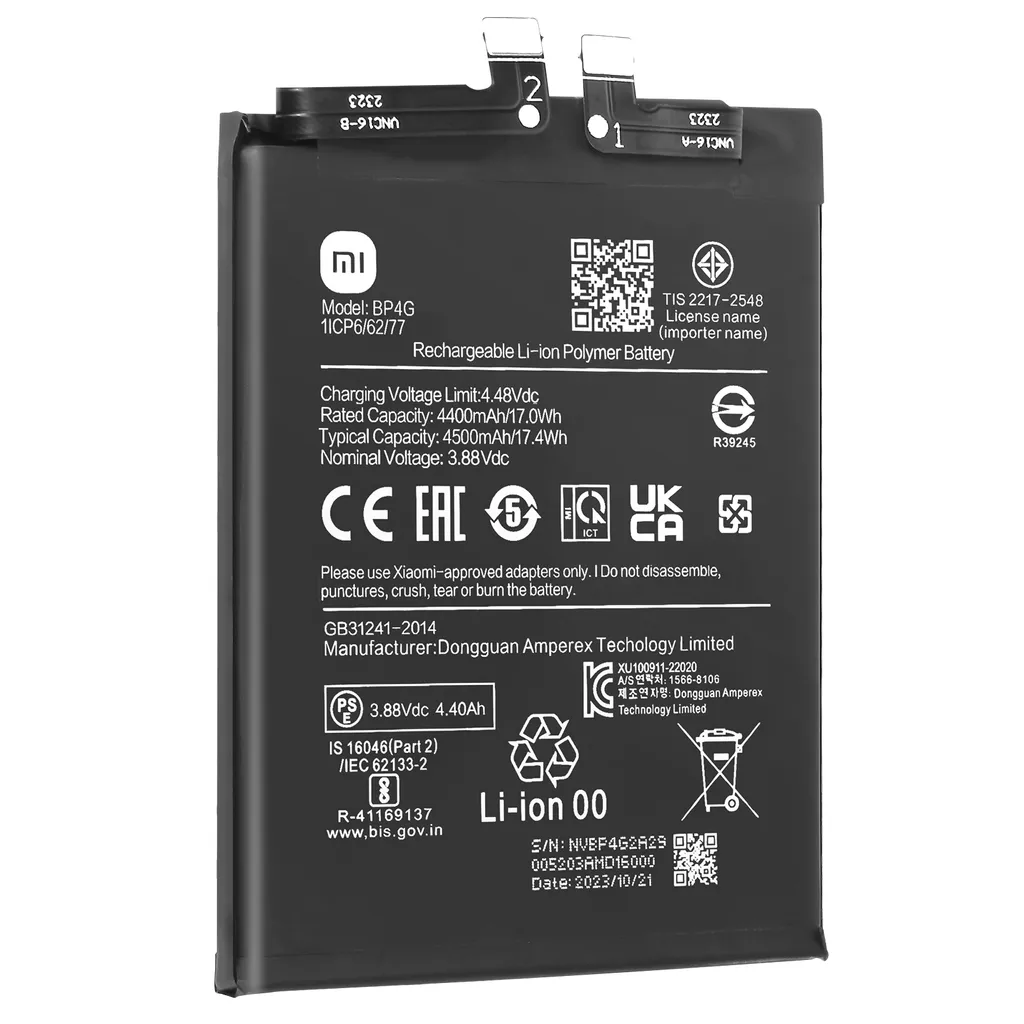 Batterie Xiaomi 13 BP4G 4500mAh - Pièce de Rechange Service Pack Noir