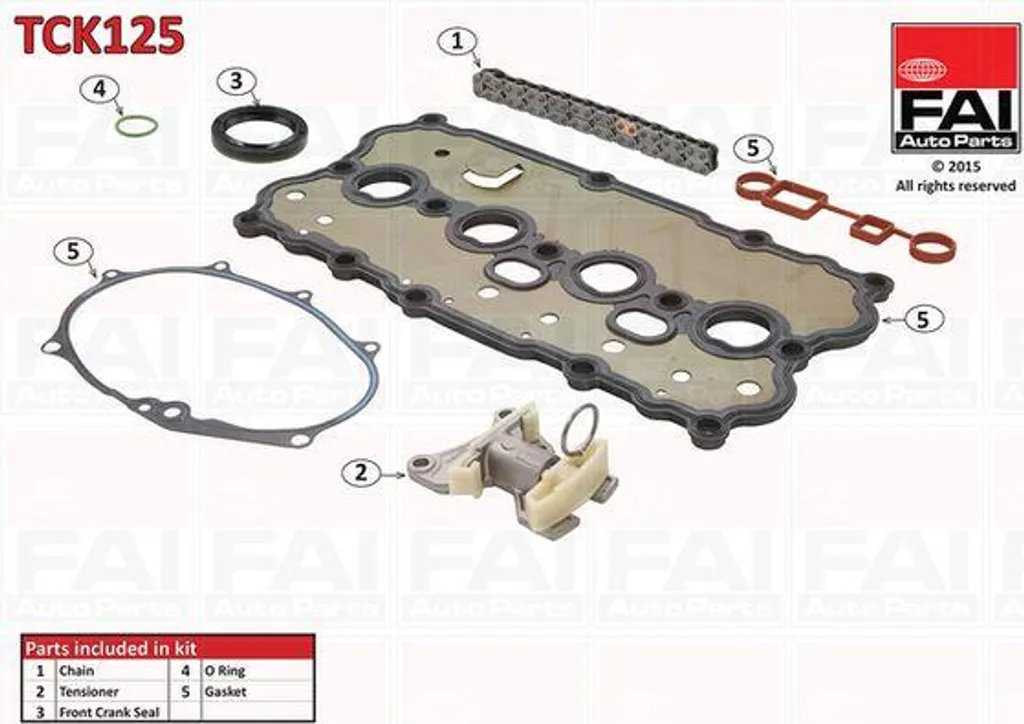 Kit chaîne de distribution pour entretien Audi A3 8P et VW Golf V FSI
