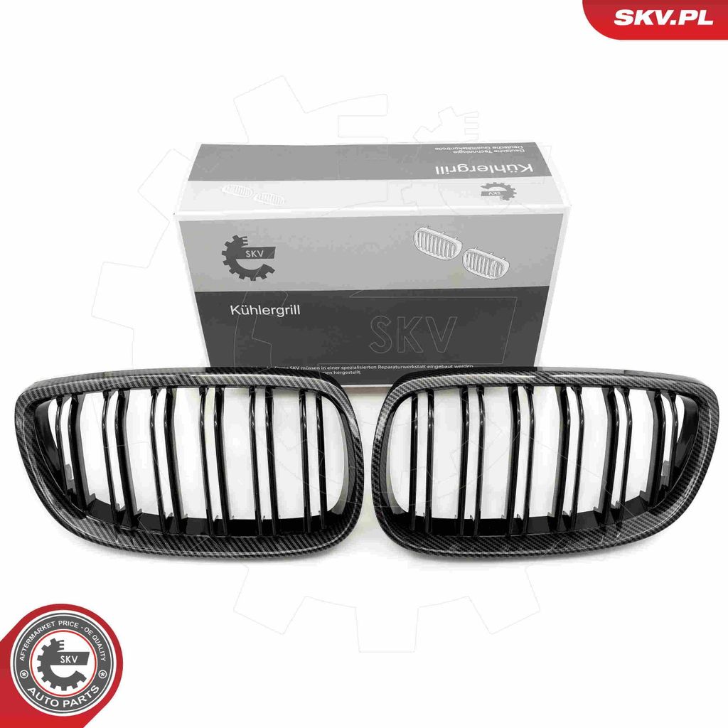 grill BMW podwójna listwa, kolor carbon, BMW 3 E92 Coupe