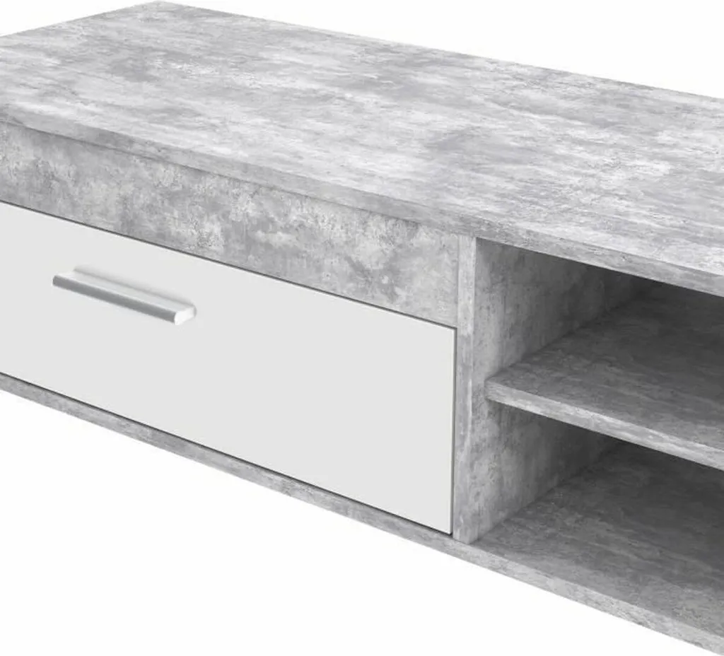 Meuble TV Gris Clair 120 cm : La Solution pour Petits Espaces Encombrés - 4