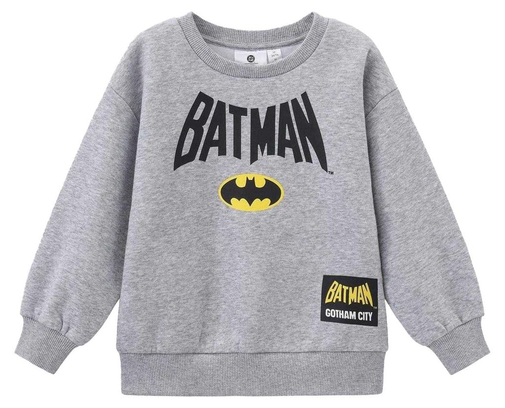 Batman - "Crew" Sweatshirt für Jungen, Rundhalsausschnitt, angeraute Innenseite GT20605 (104) (Schwarz/Gelb)