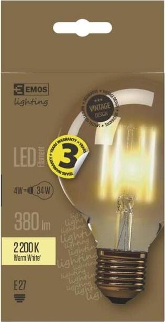 LED žiarovka 4W 380lm E27 teplá biela+ žiarovka Obrázok produktu 4