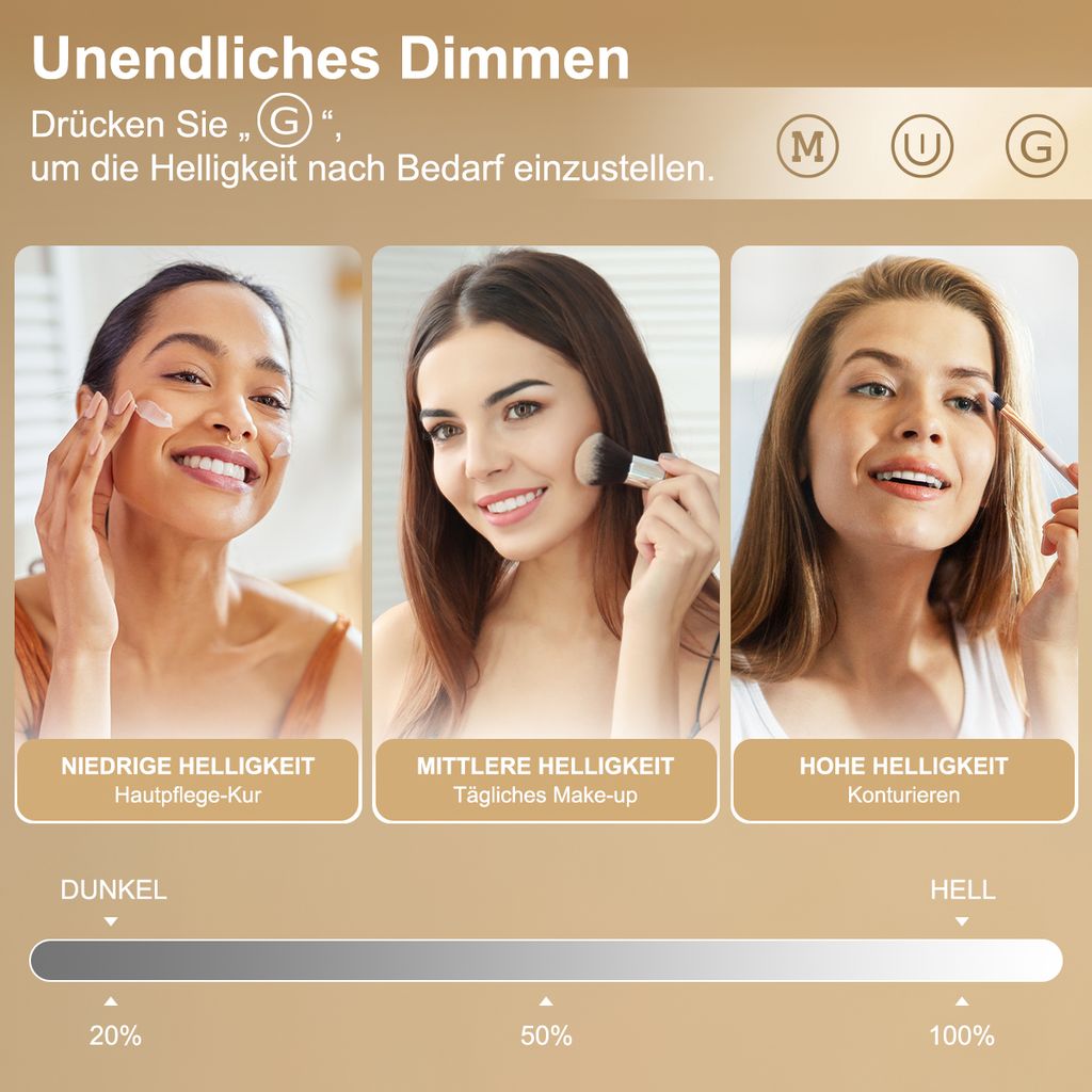 MULISOFT Hollywood Schminkspiegel, Kosmetikspiegel mit 14 Produktbild 3