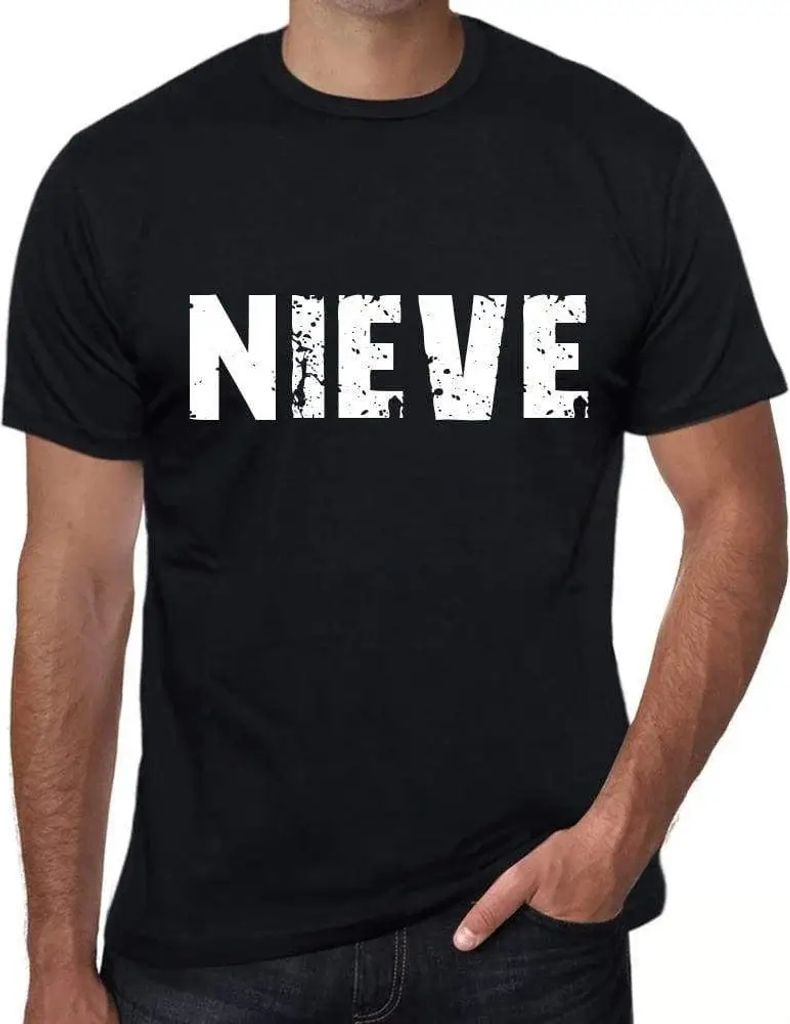Herren Grafik T-Shirt Nieve Öko-Verantwortlich Vintage Jahrgang Kurzarm Lustige Druck Geburtstag Geschenk Mann