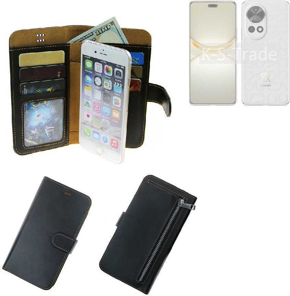 K-S-Trade Schutz Hülle kompatibel mit Huawei nova 12 Ultra Klapphülle Case Phone cover Slim Handytasche Handy Hülle schwarz aus Kunstleder (1 Stk)