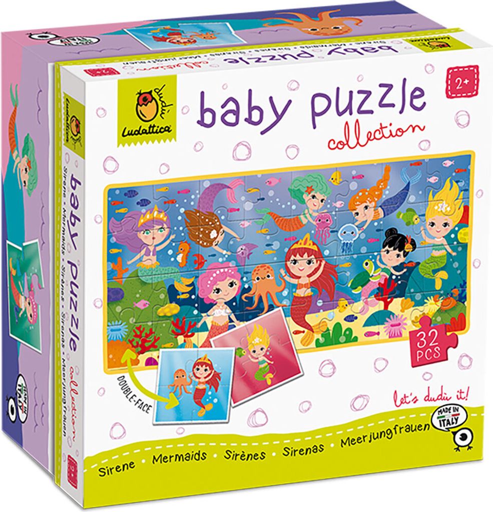 Ludattica Lernpuzzle Baby Meerjungfrauen Karton 32-teilig