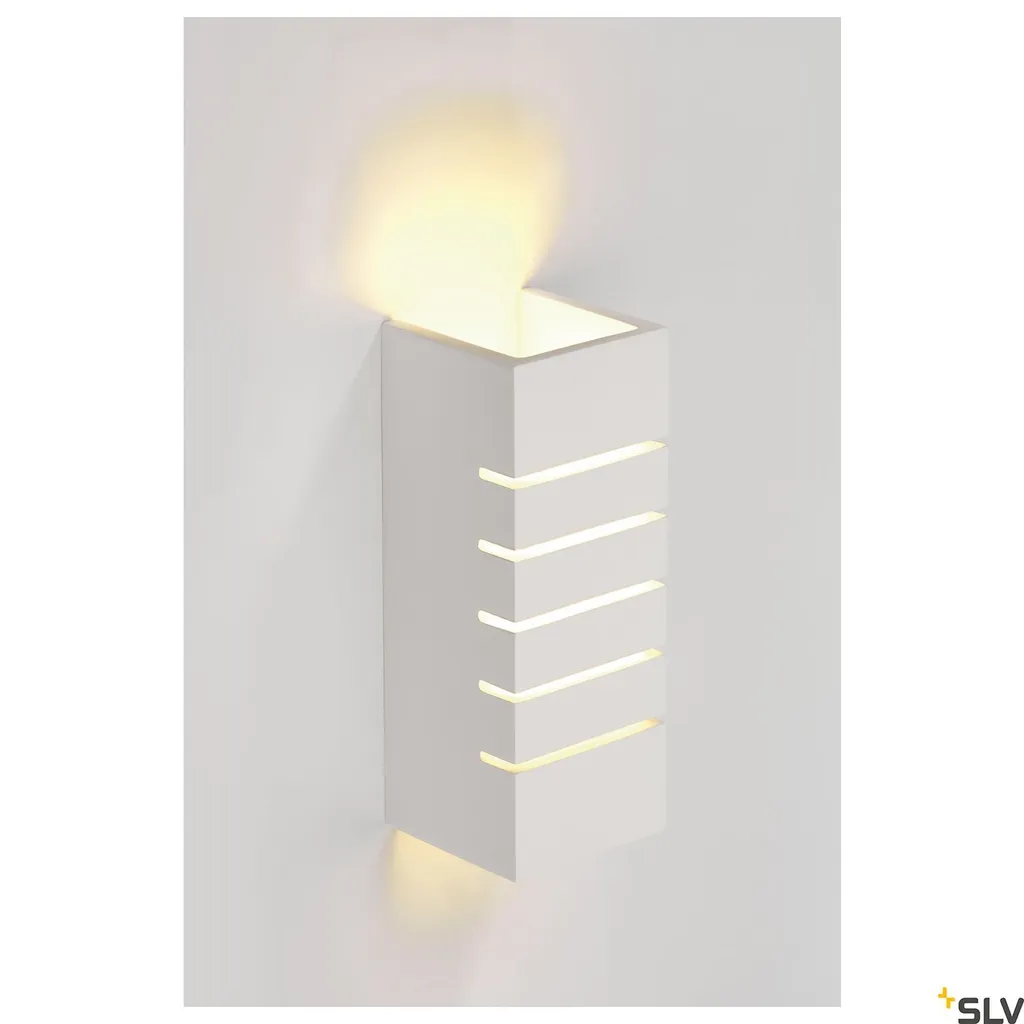 SLV GL 100 SLOT Applique plâtre blanc à peindre - Design personnalisable