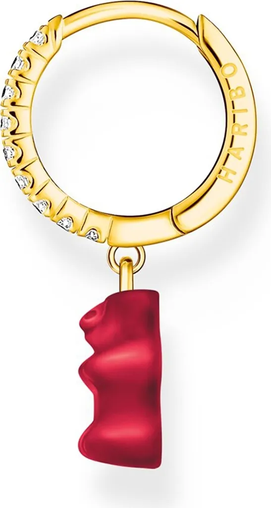 Petite Créole Femme Argent 925 Anti-Irritation avec Charm Ours Adorable
