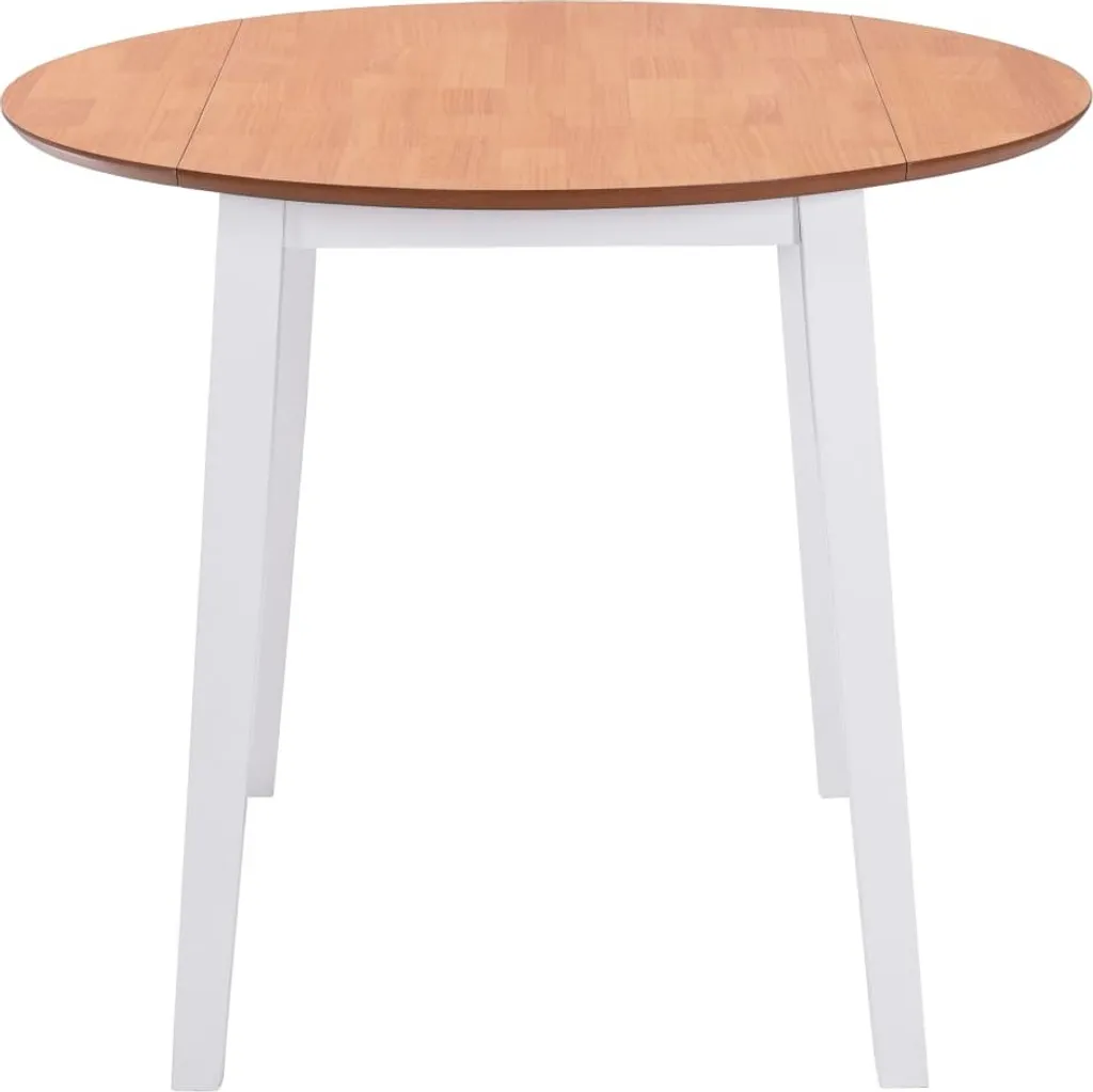 Tavolo da Pranzo vidaXL Rotondo in Legno MDF Bianco - Eleganza Minimal
