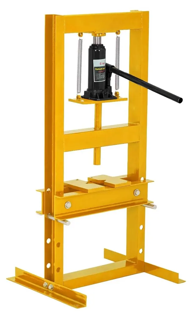 Presse de garage 6 tonnes idéale pour roulements et établi jaune mobile