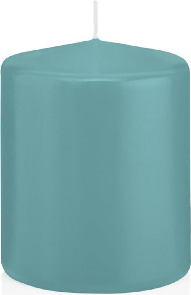 Stumpenkerzen Türkis 100 x Ø 78 mm, 8 Stück Produktbild 