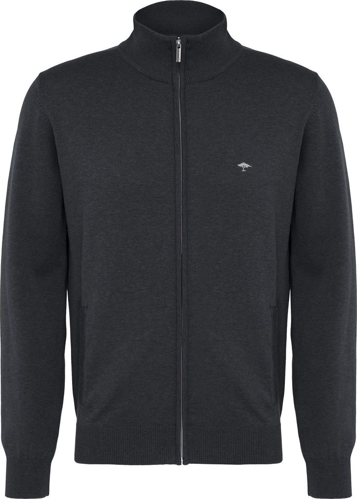Fynch Hatton - Herren Strickjacke aus reiner Baumwolle (SFPK212), Größe:S, Fynch Hatton farbe:gray (998)