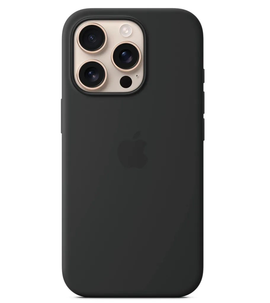 Custodia iPhone 16 Pro Silicone MagSafe Nero - Protezione Soft Touch