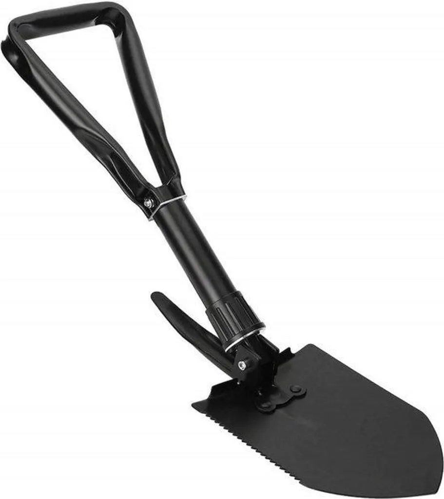 Grande pelle pliante multifonction 60cm avec scie et pioche intégrée