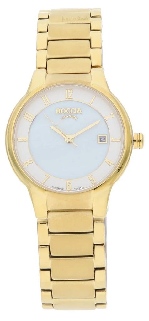 Montre Boccia pour femme 3301-03 Titane, plaqué or, blanc, Image du produit 