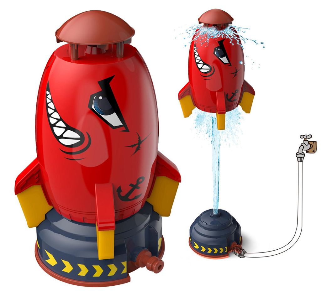 Raketenwerfer Spielzeug Outdoor Rakete Wasserdruckaufzug Sprinkler Spielzeug Spaß Interaktion im Garten Rasen Wasserspray Spielzeug für Kinder