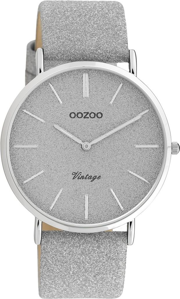 Oozoo Armbanduhr dunkelblau Edelstahl C20102 Vintage Damen Quarzuhr UOC20160