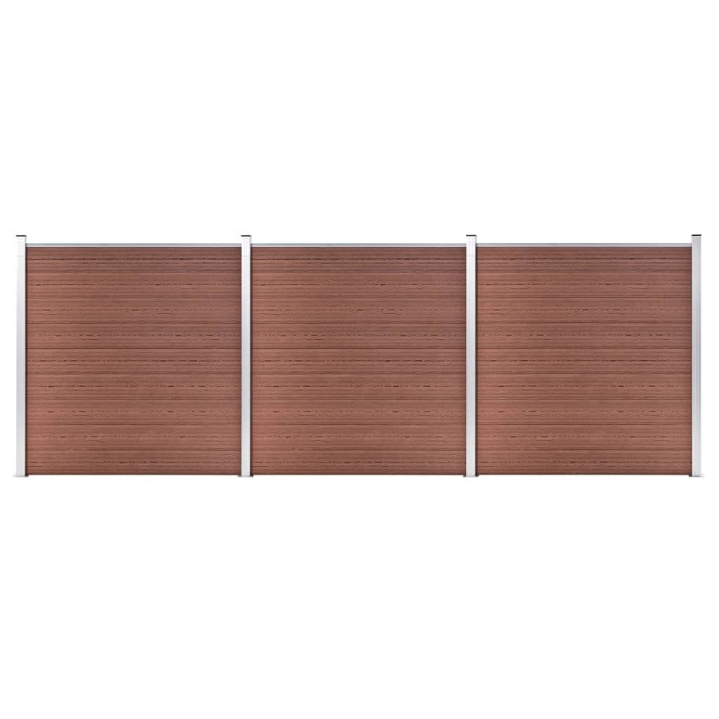 (Robust Möbel)Gartenzaun - elegantes Design - Sichtschutz/Windschutz fur Garten - WPC 526x186cm Braun NEU647487 - Metallzäune