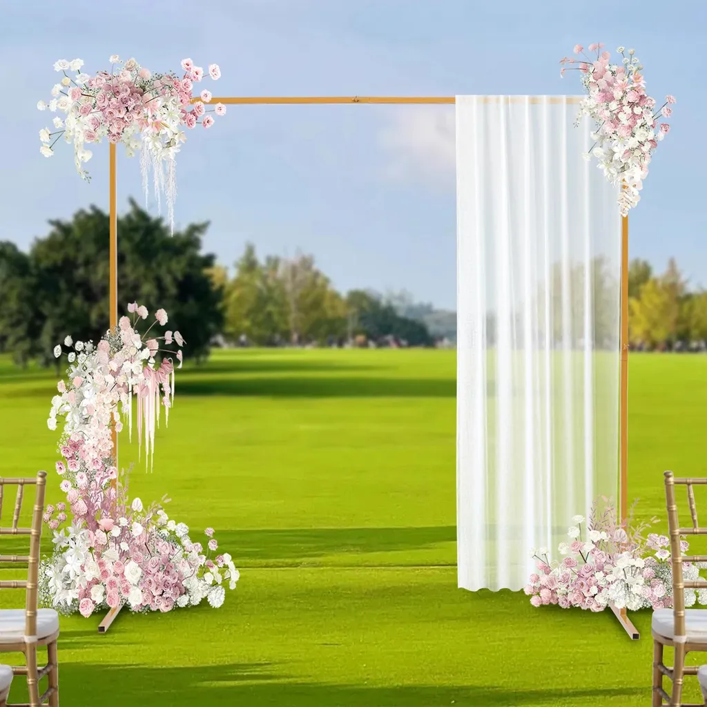 Arche Métallique Réglable 2x2m en Fer - Structure Robuste pour Fleurs - 9