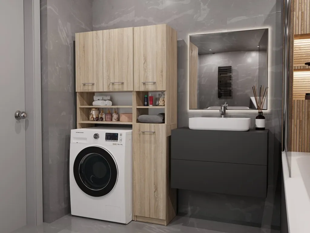 Meuble de bain Sonoma - Solution gain de place et rangement 180 cm