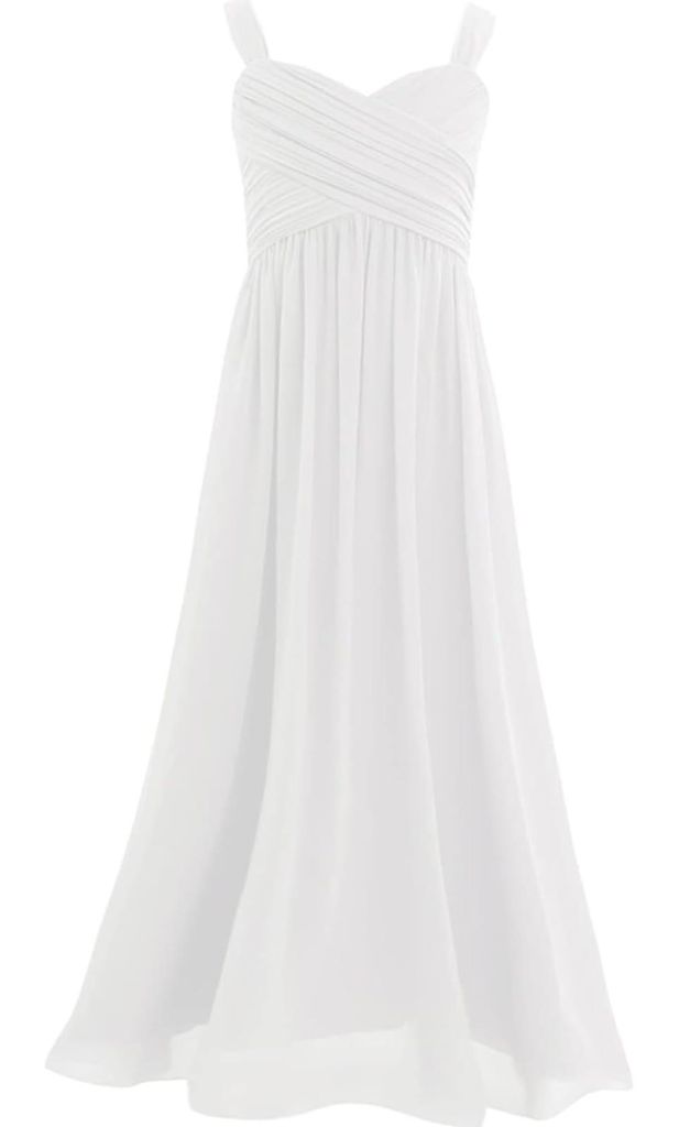Mädchen Prinzessin Kleid Abendkleid Gr. 176 Ärmellos Lang Festlich Kommunion Hochzeit Blumenmädchen Party Taufe Abschluss & Feier