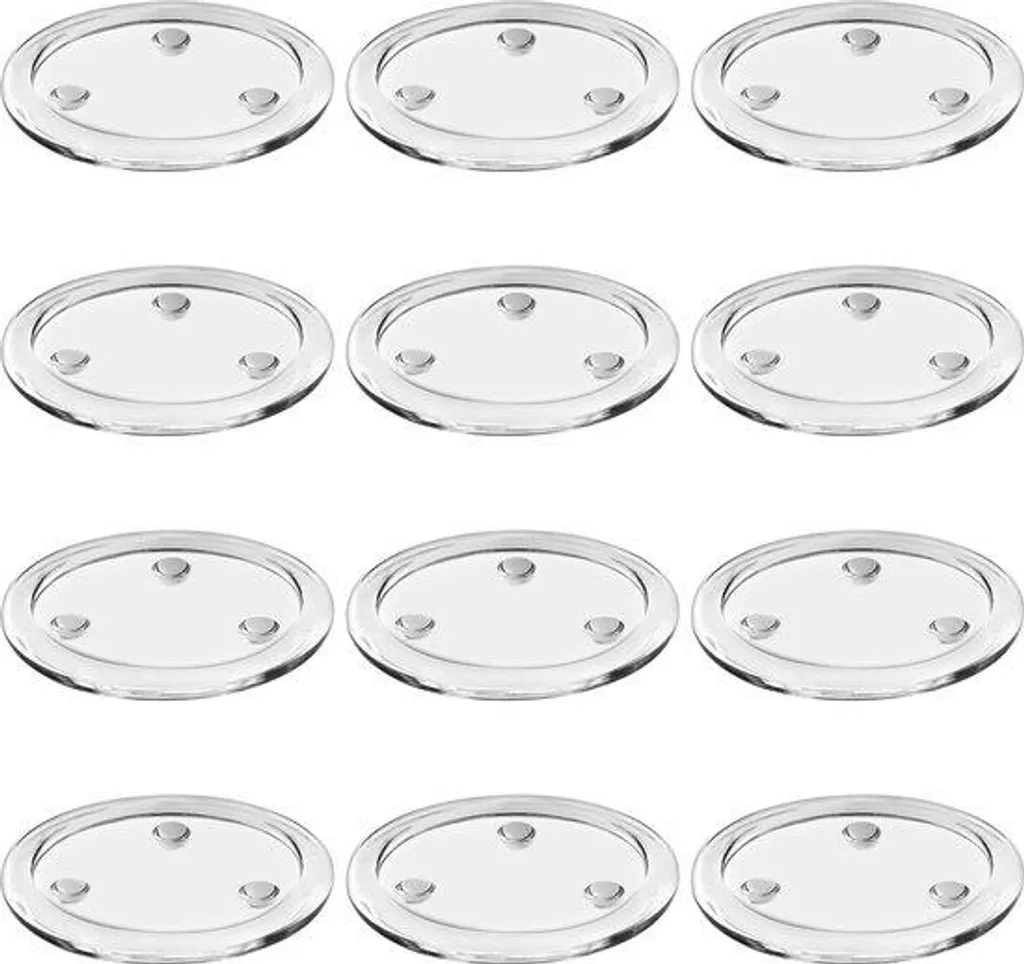 Bougeoirs transparents en verre épais lot de 12 résistants pour ambiance spa