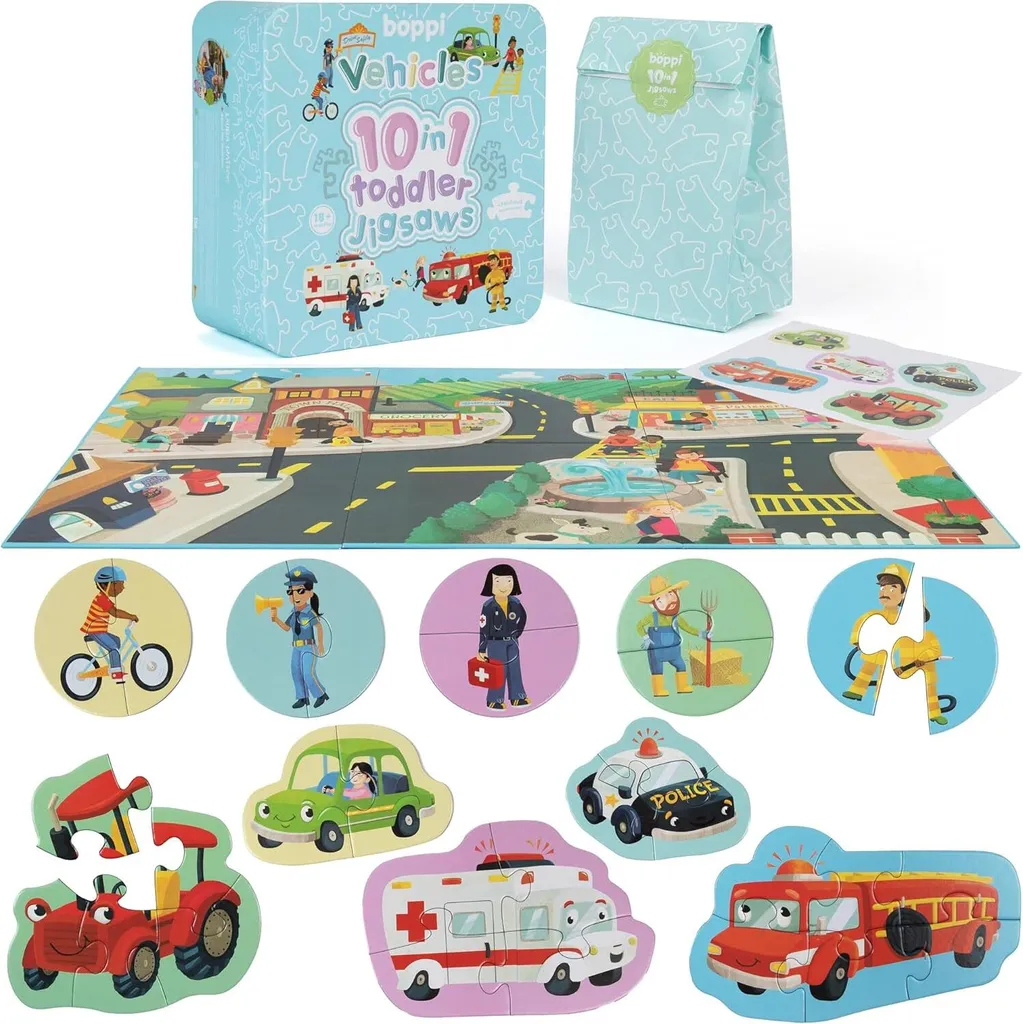 Puzzle Évolutif Bébé 18 Mois : 10 Véhicules pour stimuler la Logique