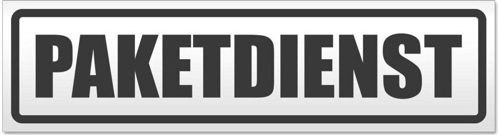 Kiwistar - Autoaufkleber - Dunkelgrau - 45 x 12 cm - Paketdienst - Hinweis Aufkleber Sticker für Auto, Kfz, Fahrrad, PKW, LKW