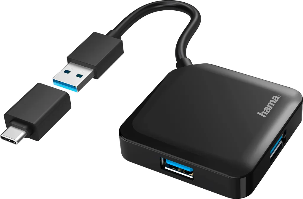 HAMA Hub USB/USB-C 1:4 1,5 Gbit/s