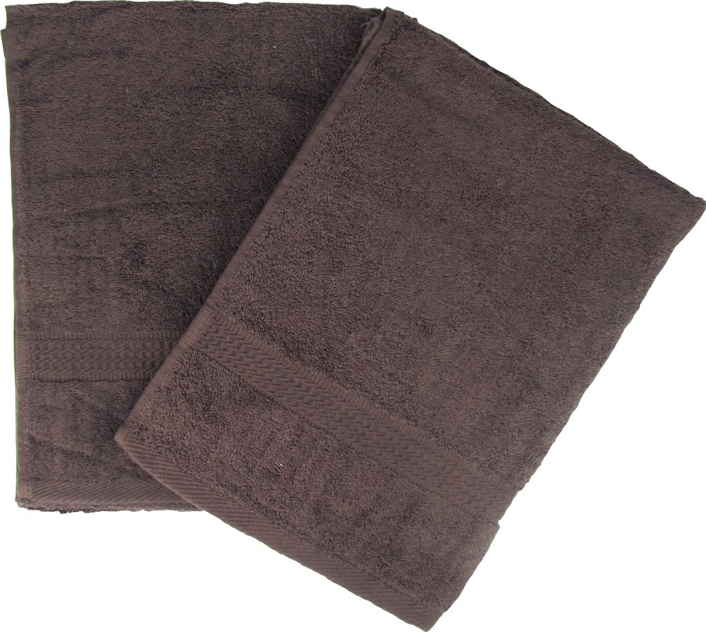Premium Handtücher 500g/m² aus 100% Baumwolle (Gästetuch - 30x50cm - 2er Set - Braun)