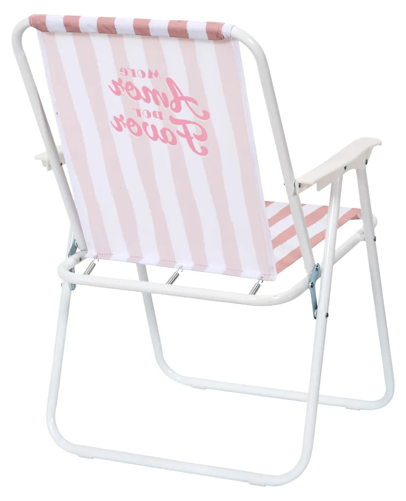 Chaise Pliante Dolce Vita Rose Compacte avec Structure Acier Robuste - 5