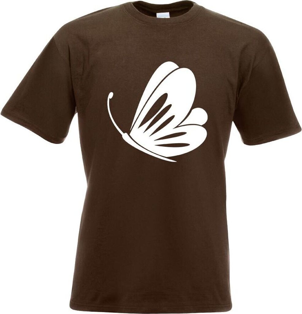 Kiwistar - T-Shirt - Chocolate - Schmetterling Motiv 1 Motiv Bedruckt Funshirt Design Print - mit Motiv Bedruckt - Funshirt Design - Sport - Freize...