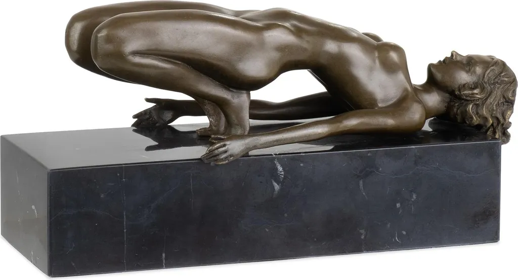 Moritz Sculpture Femme Nue en Bronze et Socle Marbre - Statue Art 24,5 cm