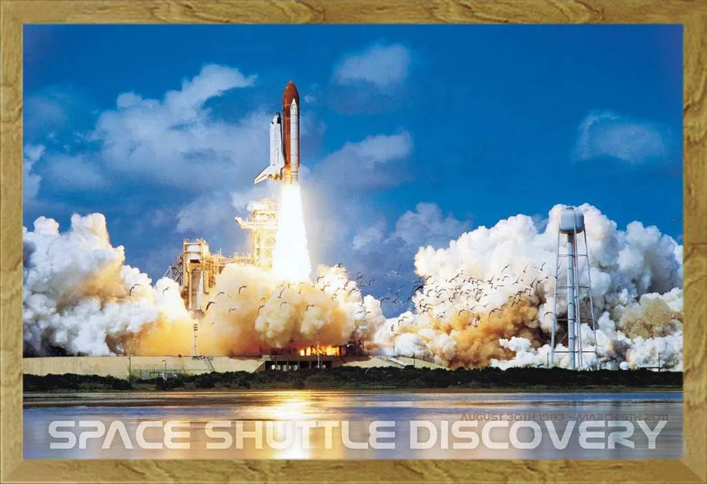 Poster Educativo Discovery Launch + Cornice Shinsuke MDF Oak Maxi