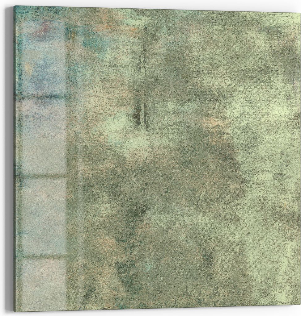 DEQORI Magnettafel Glas 50x50 cm 'Patina-Poesie' beschreibbar Whiteboard Pinnwand Küche