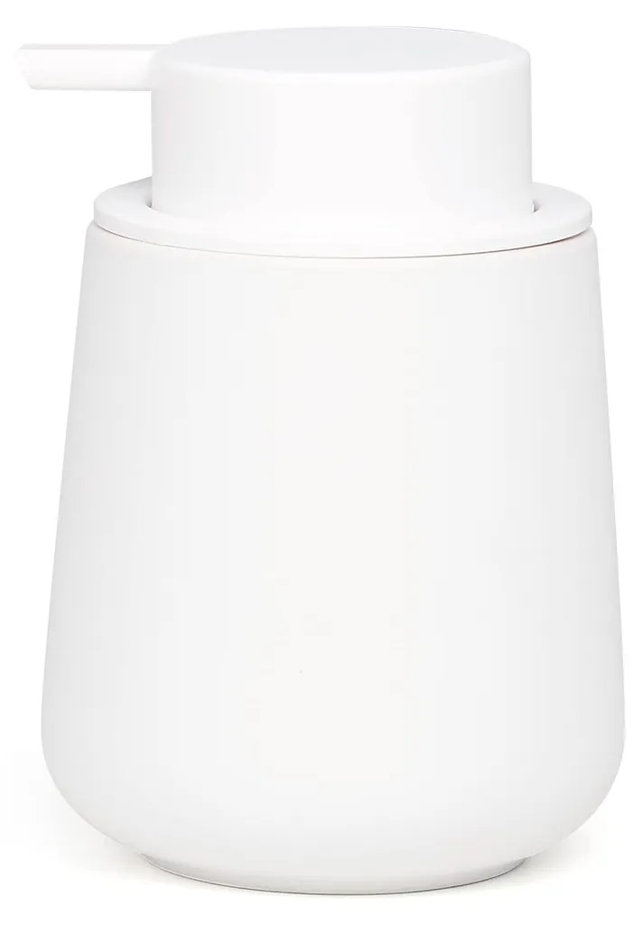 Distributeur savon cuisine et salle de bain blanc compact 350 ml