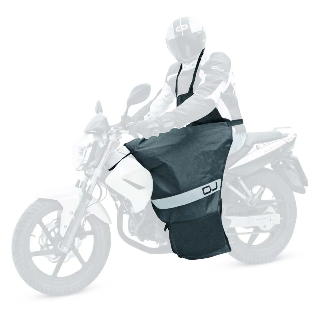 Survêtement de Pluie Moto OJ Pro Moto Noir en Polyester Imperméable