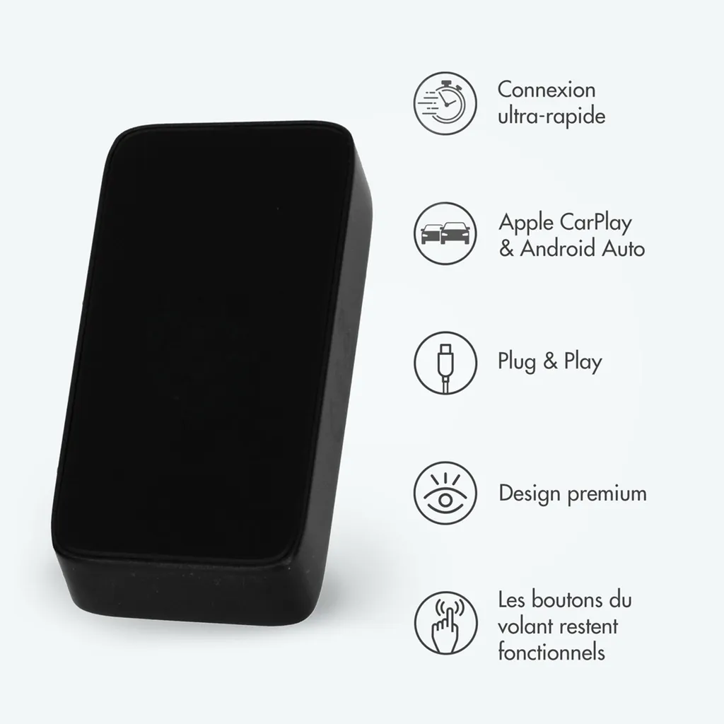 Adaptateur Bluetooth imoshion CarPlay et Android Auto Wireless pour Voiture
