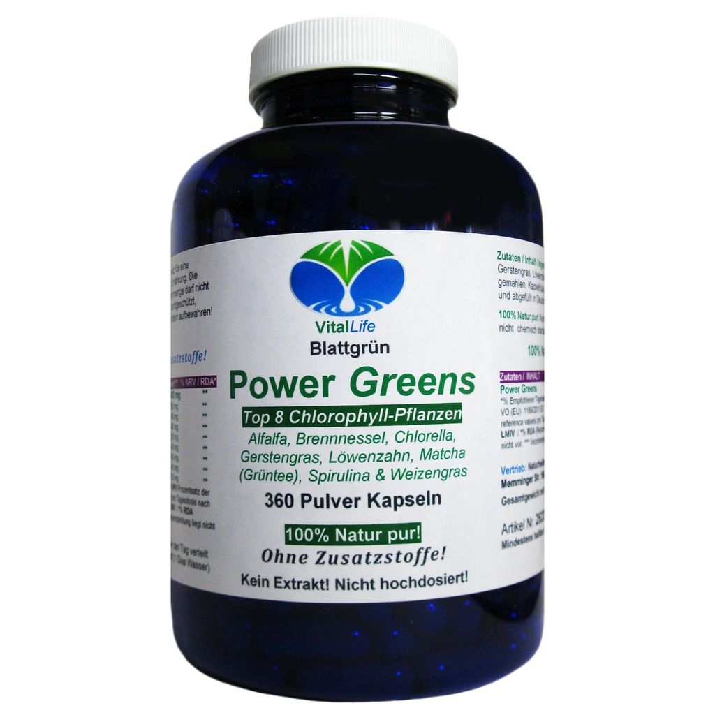 Green Power Greens Top8 Chlorophyll Supergreens 360 Pulver Produktbild 