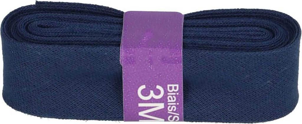 Schrägband 3m x 20mm Baumwolle gefalzt 60 Farben Produktbild 