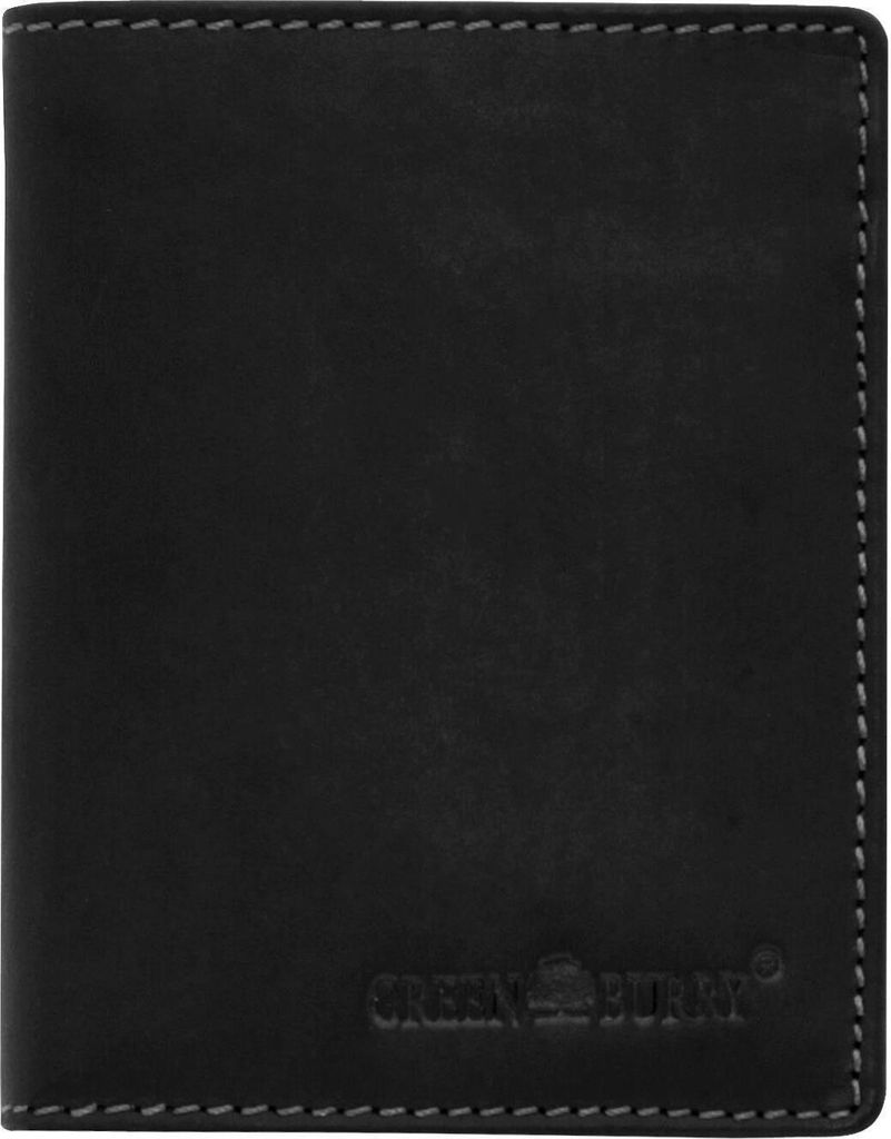 Greenburry Vintage Black Geldbörse Leder 9,5 cm Produktbild 