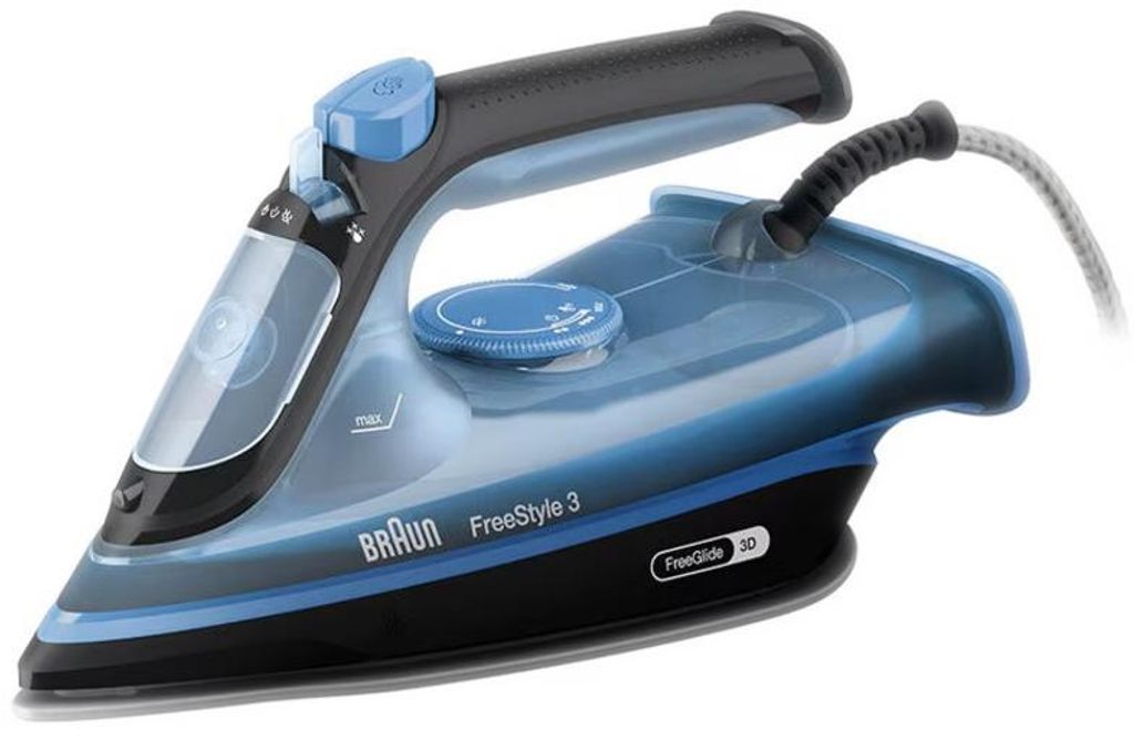 Braun FI3194BK, Dampfbügeleisen, Keramik-Bügelsohle, 2 m, Produktbild 