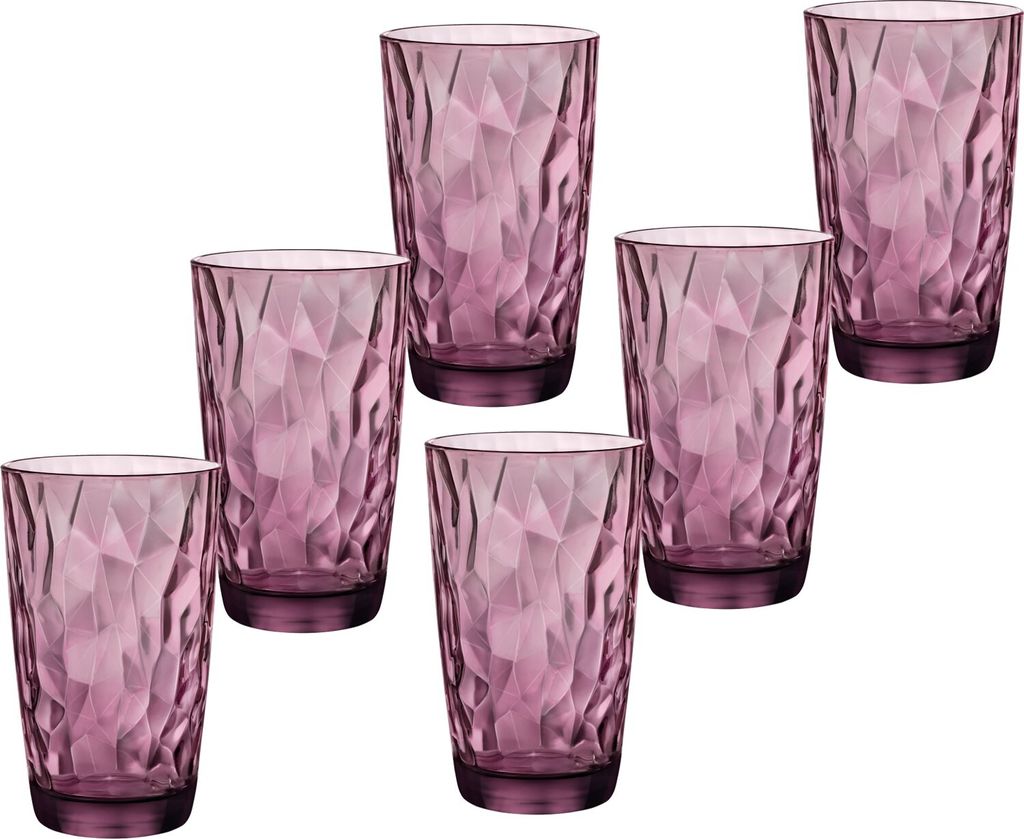 Longdrink Gläser 47cl Diamond Rock Purple - 6 Stück Produktbild 