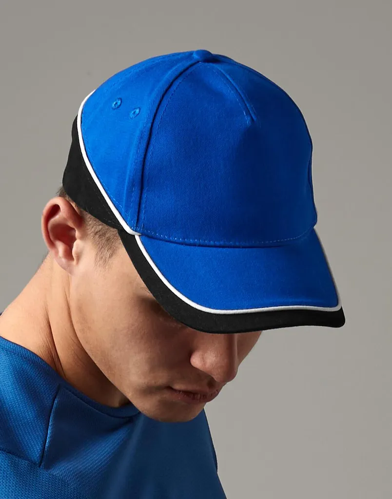 Beechfield B171 Cappellino Teamwear Competition - Blu Navy e Rosso - 3